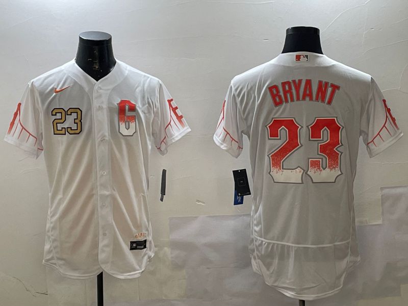 Men San Francisco Giants #23 Bryant White City Edition Elite Nike 2025 MLB Jersey style 2